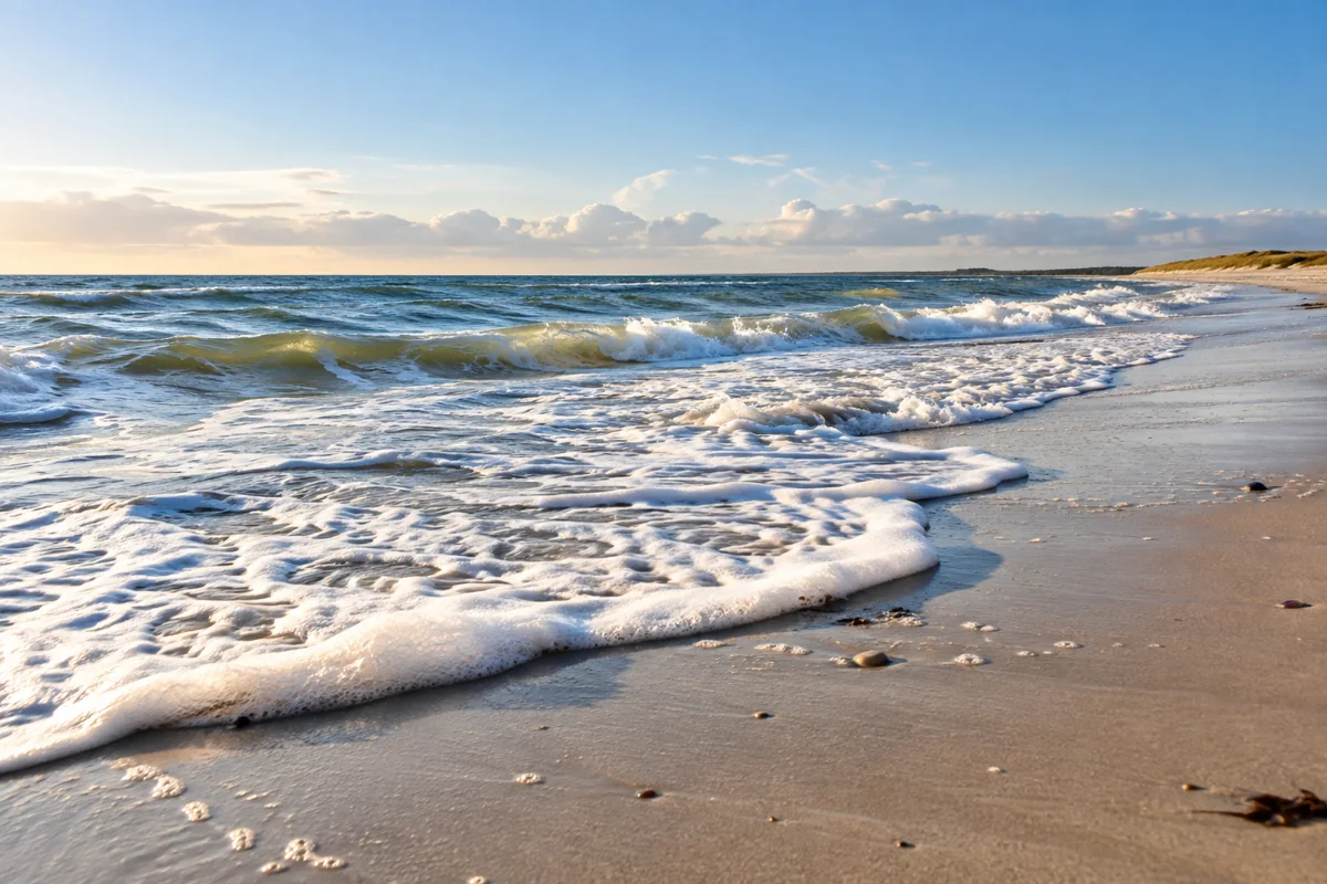 Sanfte Wellen am Ostseestrand